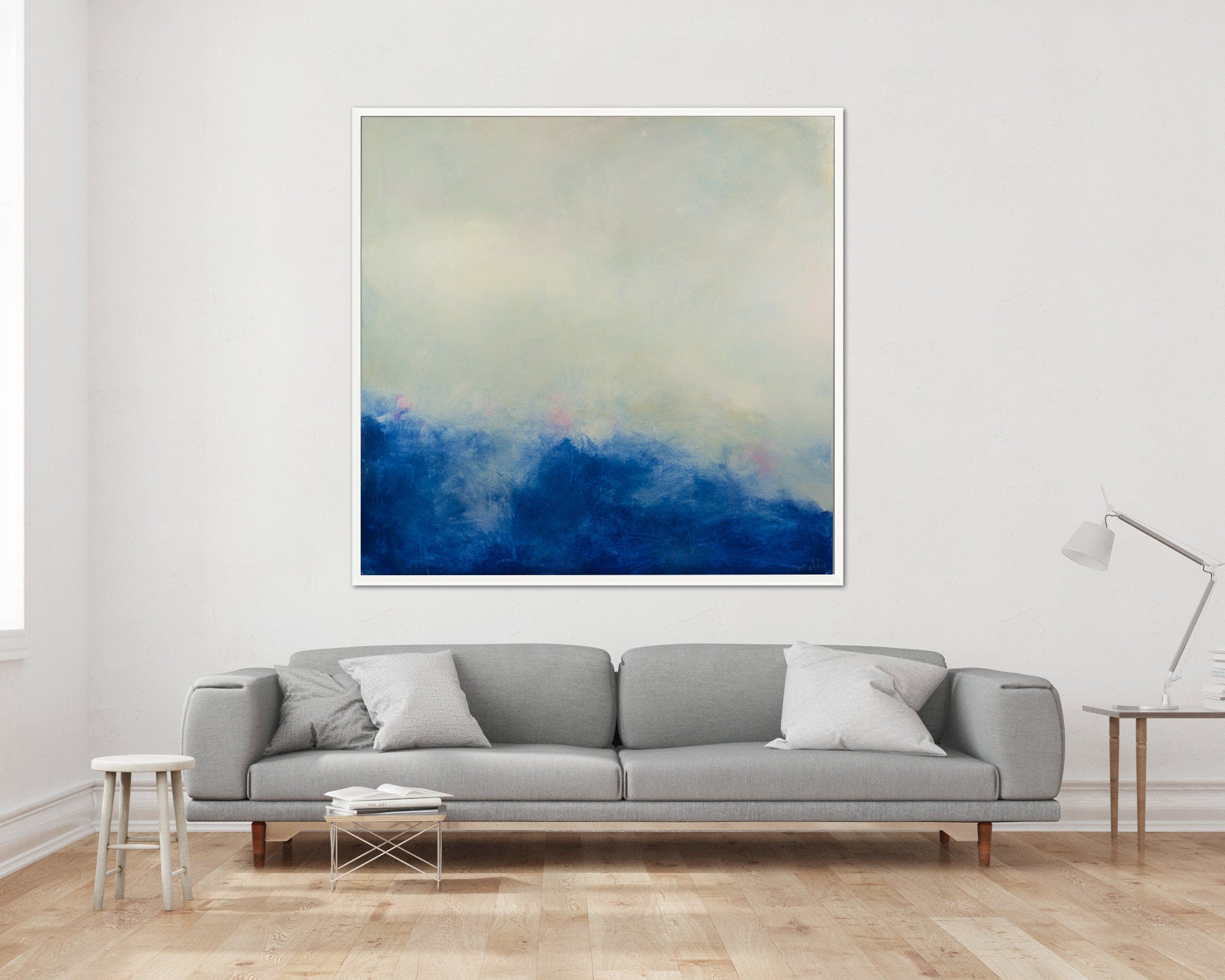 Large Ocean abstract painting, seascape paintings on canvas, Sea Wave Original Abstract Canvas, Sky Abstract Landscape