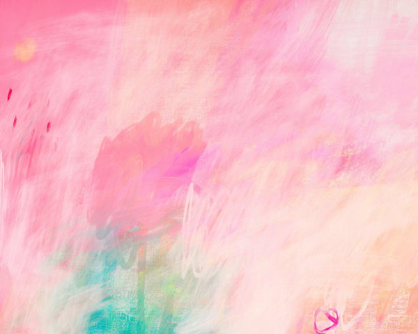 coral bed above decor print, 30x40 print, Boho art print, Pink wall art, Pink abstract painting