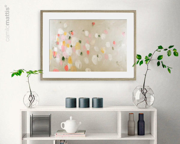 Flower art living room decor print, comfort colors oversized wall art 24x36 art prints