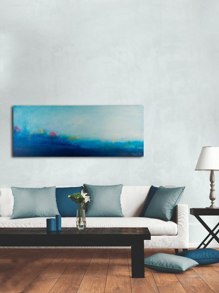 Blue original abstract painting - camilomattis.com